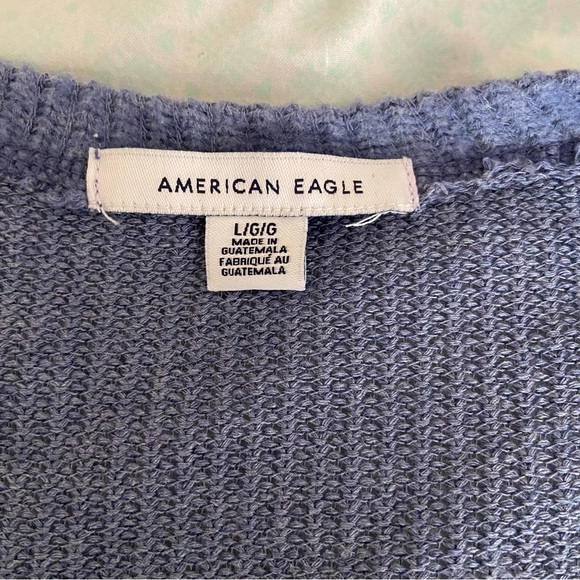 American Eagle Tie-Front Button Up Long Sleeve Cardigan Shirt - Picture 11 of 11